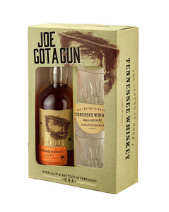 Coffret Joe Got A Gun Tennessee Whiskey Small Batch 40%, avec deux verres, 70 cl