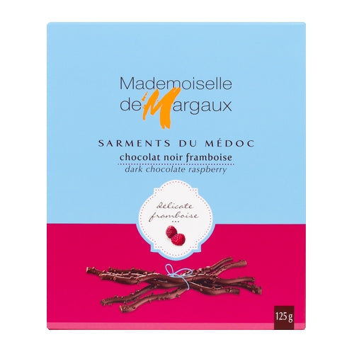 Mademoiselle de Margaux Sarments du Médoc Chocolat Noir Framboise, 125 gr