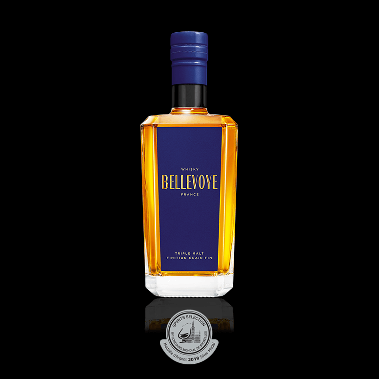Bellevoye Bleu Triple Malt French Whisky Finition Grain Fin 40%, 70 cl