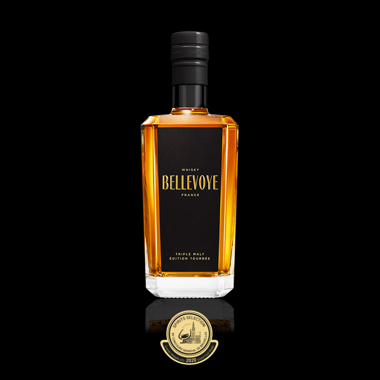 Bellevoye Noir Triple Malt French Whisky Edition Tourbée 43%, 70 cl –